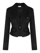 Suede Set-Up Jacket In Black