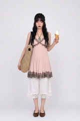 PINKBOM BLUSH LACE MINI DRESS