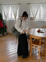 Huynh Cotton Brushed Denim Wide Pants