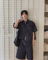 Bion Stitch Half Denim Shirt