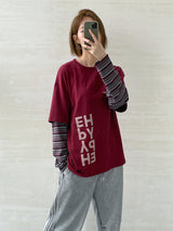 (UNISEX) ハイプレイヤードオーバーフィットTシャツ