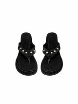  EYELET HEELED FLIP FLOPS