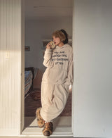 Bagel Fleece Pintuck String Pants