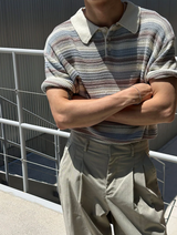 [S/S] Inconnect stripe kara half knit(3color)