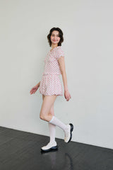 MINI HEART BALLOON SKIRT PANTS / WHITE