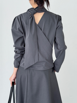 overlap button skirts (2color)