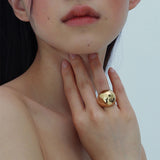 【MADE】 Gold one sided sphere ring