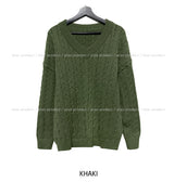 Little V-neck Cable Knit