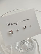 [4 set] twinkle butterfly piercing set / daily mini simple