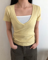 パートンディープVネック半袖Ｔシャツ