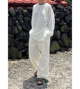 WIDE TUCK NYLON PANTS