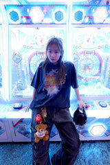 "BACK TO OFFICE" プリント S/S Tシャツ