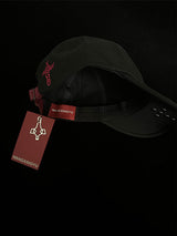 STUDDED CROSS UNISEX BLACK CURVED BRIM EMBROIDERED BASEBALL CAP