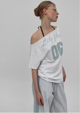 [MADE] Freepi Boatneck Printed Short Sleeve T-shirt