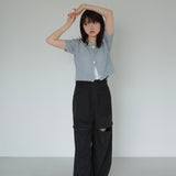 mesh knit cardigan