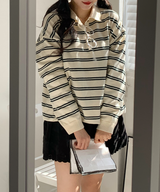 Bintz Stripe Collar Knitw