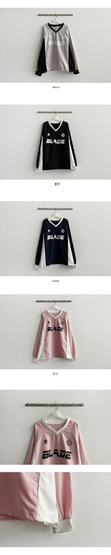 ベロストリングウィンドブレーカーVネックTシャツ