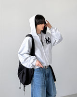 Applique Crop Hood Zip-Up