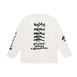Graffitionmind グラフィティ長袖ピグメントTシャツ (Cream)