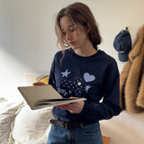バニー スウェットシャツ (navy)