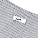 Ribbed knit top_gray