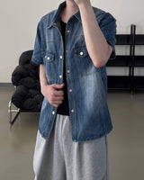 Weron Regular Denim Short Sleeve Shirt