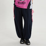 Double banding ribbon sweatpants