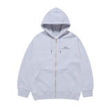 24FW UPSIDE DOWN LOGO NAPPING ZURRY HOODIE ZIP UP IVORY