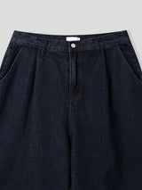 Or one-tuck burmuda denim 2color
