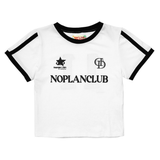 'NO PLAN CLUB' クロップトップ_WHITE