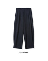 (UNISEX) ピンタック ストライプ ワイド スラックス