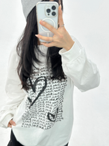 (LOVELY + HIP♥)レタリング長袖Tシャツ - 2カラー