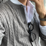  all-day round neck knit cardigan