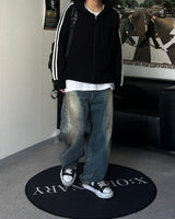 CB Track Knit Hood Zip-up (4C)