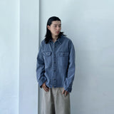 Dual-Pocket Cropped Overshirt