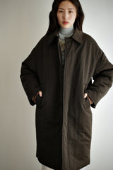 Oversized puffer coat, Dark brown