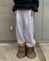 Bear fur boots