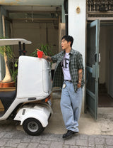 No.1312 LU check half SHIRT