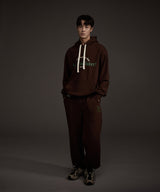 HAAND LOGO GRAPHIC HOODIE BROWN