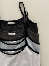 Duet Striped Contrast Layered Sleeveless Tank Top 4 Colors