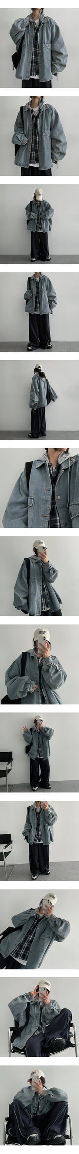 Tiki Layered Hooded Checkered Shirt (2 colors)