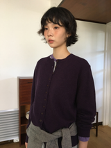 Dual-button round cardigan (3color)