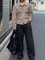 Node raw fabric curve denim pants
