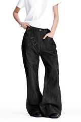 Deconstructed Raw Denim Jeans