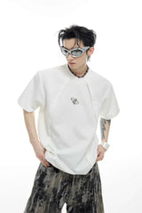 デコンストラクテッドロゴボクシーTシャツ