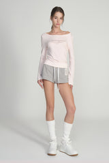 09 Numbering shorts, Gray/Pink