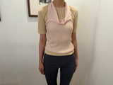 shirring neck tee