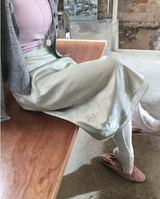 posy sheer & satin midi sk