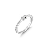Cross Cubic Zirconia 925 Silver +Rhodium Plating Ring R061-01H