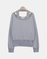 Mendi Waffle Layered Sweatshirt